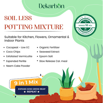 9-in-1 Soilless Potting Mix (Expands to 10 KG)